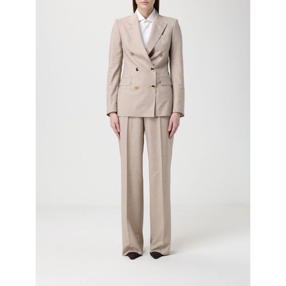 Tagliatore Women Tagliatore Double-Breasted Suit In Linen Blend